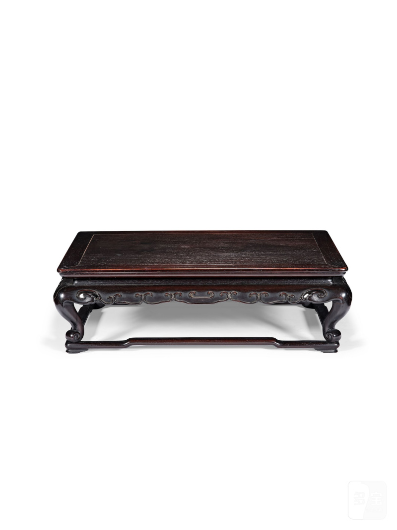清十九世紀　紫檀帶托泥長方座 | A ZITAN RECTANGULAR STAND - 图3